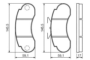 Klocki Hamulcowe Mercedes Przód Mb100 87-96 Bosch