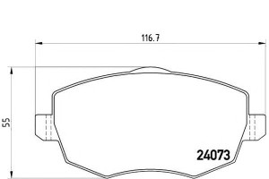 Klocki Hamulcowe Lancia Ypsilon 03-11 Przód Brembo