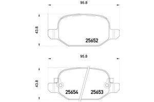 Klocki Hamulcowe Fiat 500l 12- Tył Brembo
