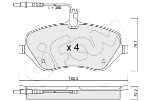 Klocki Hamulcowe Peugeot 407 04- Z Czuj. Cifam