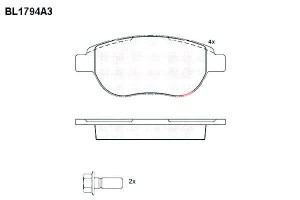 Klocki Hamulcowe Citroen C4 Peugeot 1007 207 19mm