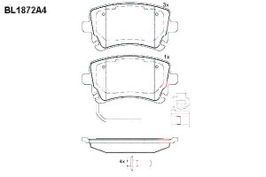 Klocki Hamulcowe Vw Multi Transporter 17.7mm Wva23