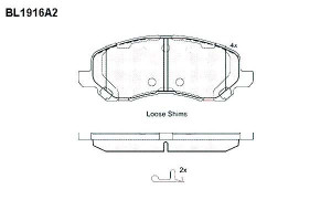 Klocki Hamulcowe Citroen C4 Mitsubishi Galant Outl