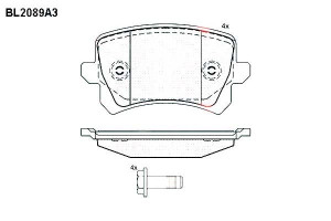 Klocki Hamulcowe Vw Passat 05> Cc Sharan 08> Kpl F