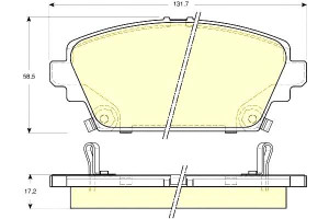 Klocki Hamulcowe Honda Accord Vii 99 Gr.17.2mm* Gi