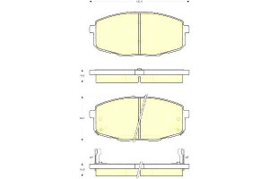 Klocki Hamulcowe Kia Carens Ii 07 02 Gr.16.8mm* Gi