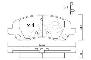 Klocki Hamulcowe Dodge Caliber 06- Metelli