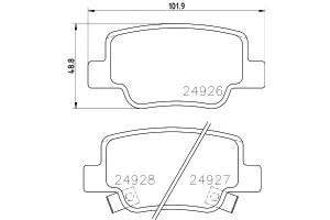 Klocki Hamulcowe Mintex 044660f010 04466yzze7 3773