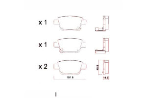 Klocki Hamulcowe Toyota Avensis 03-09 Tył Z Czuj.