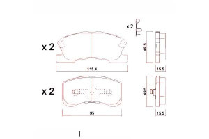 Klocki Hamulcowe Daihatsu Sirion 98-05 Przód Zimme