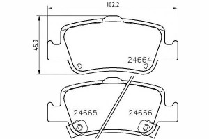 Klocki Hamulcowe Toyota Tył Auris 06- 12- Anglik T