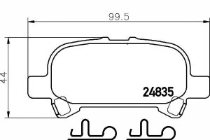 Klocki Hamulcowe Toyota Tył Avalon 01- 04- Camry 0