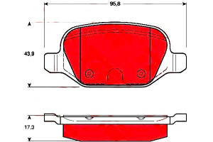 Klocki Hamulcowe Alfa Tył 156 Gt 1,8-3,2 03-10 Trw