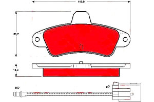 Klocki Hamulcowe Ford Tył Mondeo 1,8-2,5 93-99 Z C