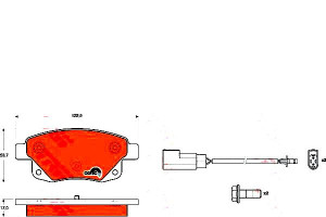Klocki Hamulcowe Ford Tył Transit 06-14 Z Czujniki