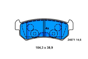Klocki Hamulcowe Chevrolet Lacetti Nubira Daewoo L