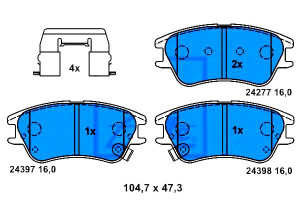 Klocki Hamulcowe Hyundai Atos 1.0/1.1 03.01-12.08