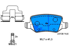 Klocki Hamulcowe Mercedes Tył W169 W245 04-12 Ate