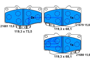 Klocki Hamulcowe Toyota Hilux V Hilux Vi Land Crui