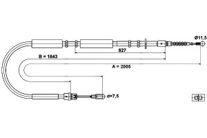 Linka Hamulca Ręcznego Audi A4 1.6-3.2 11.00-03.09