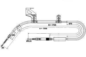 Linka Hamulca Ręcznego Audi A6 1.8-3.7 01.97-01.05