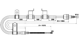 Linka Hamulca Ręcznego Hyundai Getz 1.1-1.6 09.02-