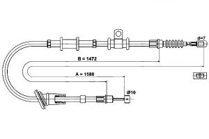 Linka Hamulca Ręcznego Mitsubishi Carisma 1.3-1.9d