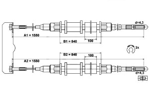 Linka Hamulca Ręcznego Opel Omega A Omega B Senato