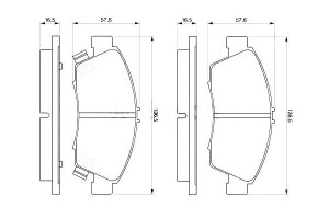 Klocki Hamulcowe Honda Przód Civic Bosch