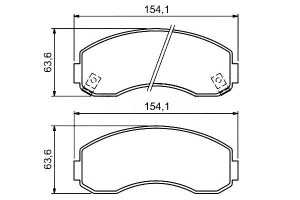 Klocki Hamulcowe Kia Przód K2500 03- K2700 99- Bos