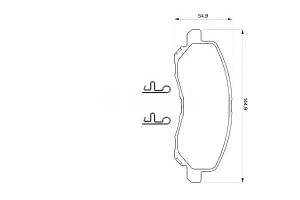 Klocki Hamulcowe Mitsubishi P. Bosch
