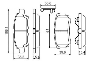 Klocki Hamulcowe Mitsubishi Tył Outlander 03- Lanc