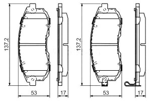 Klocki Hamulcowe Suzuki Przód Sx4 06- Bosch