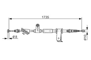 Linka Hamulca Ręcznego Alfa Tył 159 05-11 Pr Bosch
