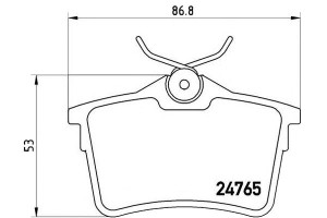 Klocki Hamulcowe Citroen Berlingo 08- Tył Brembo