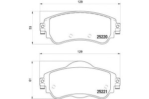 Klocki Hamulcowe Citroen C4 09- Przód Brembo