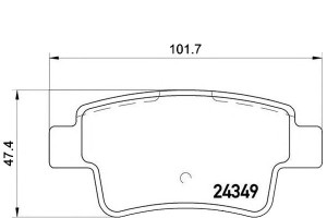 Klocki Hamulcowe Fiat Grande Punto 05- Tył Brembo