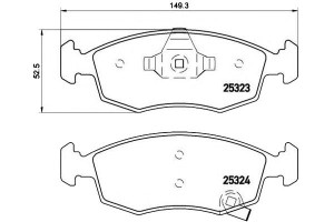 Klocki Hamulcowe Fiat Panda 12- Przód Brembo