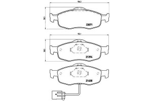 Klocki Hamulcowe Ford Mondeo 93-00 Z Czuj. Brembo
