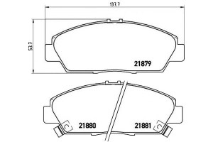 Klocki Hamulcowe Honda Accord 93-98 Z Czuj. Brembo