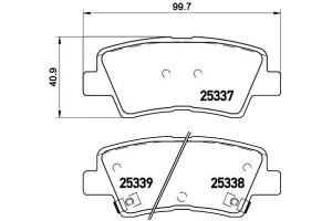 Klocki Hamulcowe Hyundai I30 11- Tył Brembo