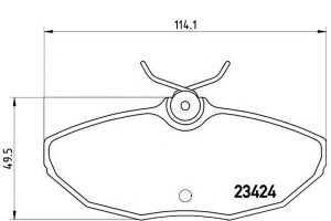 Klocki Hamulcowe Jaguar S-type 99-07 Tył Brembo