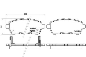 Klocki Hamulcowe Mazda 2 07- Przód Brembo