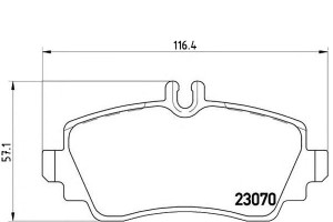 Klocki Hamulcowe Mercedes Vaneo 02-05 Brembo