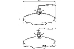 Klocki Hamulcowe Peugeot 406 1.6-1.8 95- Brembo