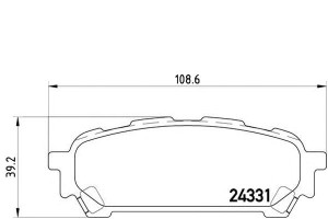 Klocki Hamulcowe Subaru Impreza 02- Tył Brembo