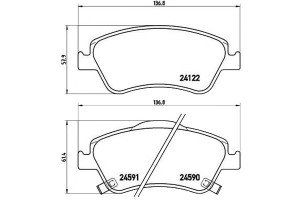 Klocki Hamulcowe Toyota Auris 07- Brembo