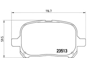 Klocki Hamulcowe Toyota Camry 96-01 Brembo