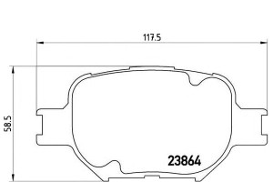 Klocki Hamulcowe Toyota Corolla 02-04 Brembo
