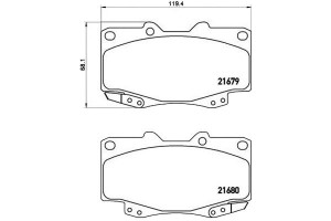 Klocki Hamulcowe Toyota Hilux 2.5 D-4d 06- Przód B